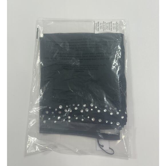 Monica Hansen NWT Beachwear Mesh Coverup Bottom with Crystals Black Size Small‎ - Picture 5 of 5